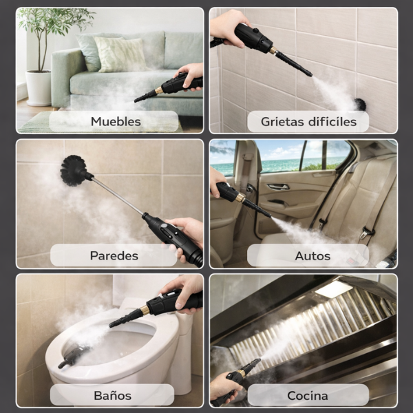 Limpiadora a Vapor Portátil para Limpieza del Hogar